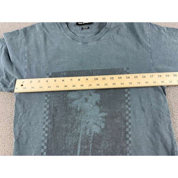 The Kooples Sport T Shirt Men S Blue Washed Palm Trees Art Graphic Relaxed Fit - Picture 6 of 11